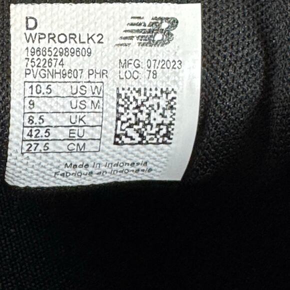 New Balance DynaSoft Pro Run v2 Black White Pink WPRORLK2 Womens Size 10.5 - Picture 10 of 10